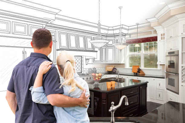 Custom kitchen cabinets installed in a Dennison home